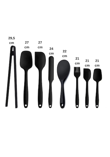 8 Parça Takım Yanmaz Yapışmaz Mutfak Pasta Silikon Yumurta Fır...