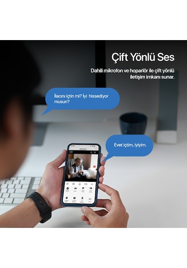 Xenon Smart Akıllı İç Mekan Kamera 1080p Full HD Gece Görüşlü 3 MP Güvenlik Kamerası 3 Adet