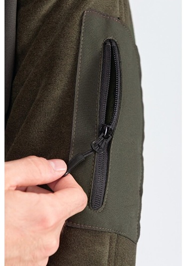 Softshell Erkek Garnili Polar Haki