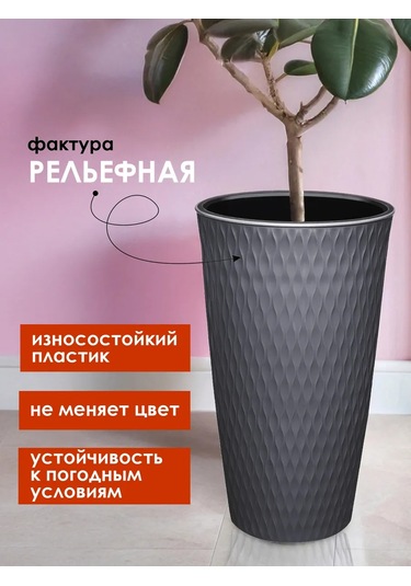 Konono Çiçek Ve İç Mekan Bitkileri İçin 15,5 Litrelik İç Kısımlı Saksı 423310919