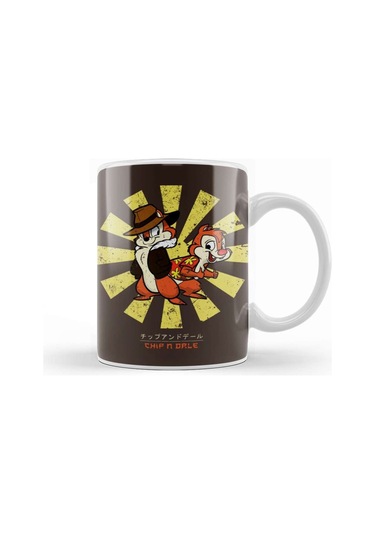 Chip N Dale Retro Japanese Kupa Bardak Porselen Karışık