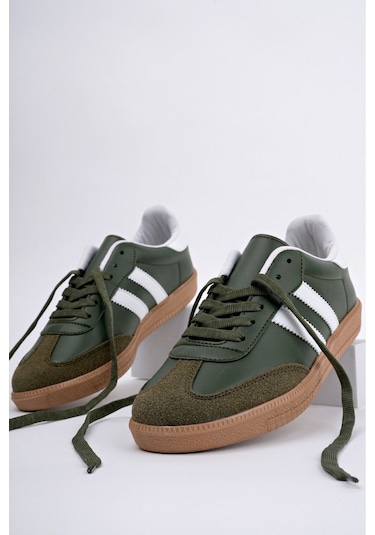 Muggo Gordon Ortopedik Günlük Garantili Bağcıklı Unisex Yürüyüş Koşu Sneaker Spor Ayakkabı - Haki Muggo Gordon Ortopedik Günlük Garantili Bağcıklı Unisex Yürüyüş Koşu Sneaker Spor Ayakkabı - Haki