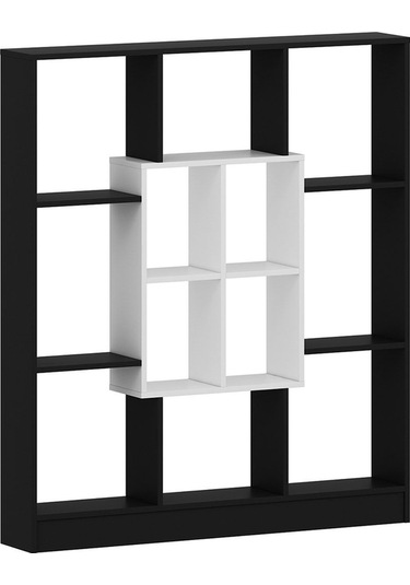 Mars Kitaplık - Siyah / Parlak Beyaz