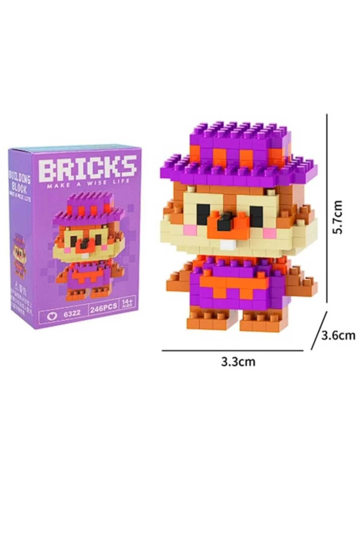 Baoshifuhaowu Bricks Yapı Oyuncak Ayı