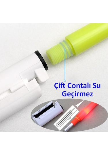 Valkyrie 2 Adet Şarjlı Led Kamış Olta Ucu Işığı Su Geçirmez Usb Evrensel Uyumlu Gece Balıkçılığı