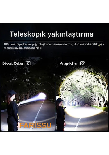 Everton Rt-s232 Profesyonel Güçlü Işıklı Ve Şarjlı El Feneri