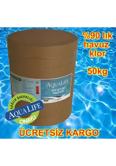 Aqualife Tcca %90 Stabil Aktif Granül Havuz Klor 50Kg