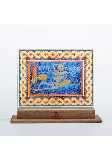 Neşeli İskelet Mozaiği 3 Boyutlu Dekoratif Cam Obje