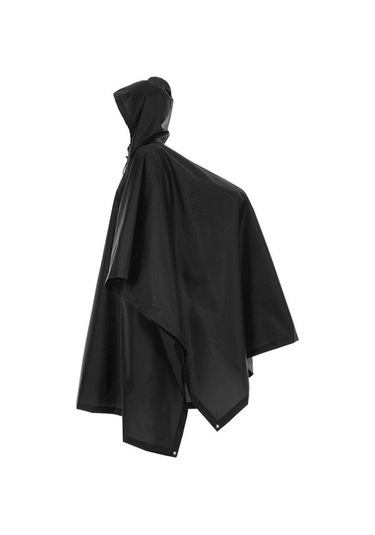 Bloomnest Yürüyüş Yağmurluk Piknik Matı Kapüşonlu Kamp İçin Hafif Güneş Geçirmez Bisiklet Battaniye Barınağı Arada Açık 3'ü 1 Je Siyah Siyah