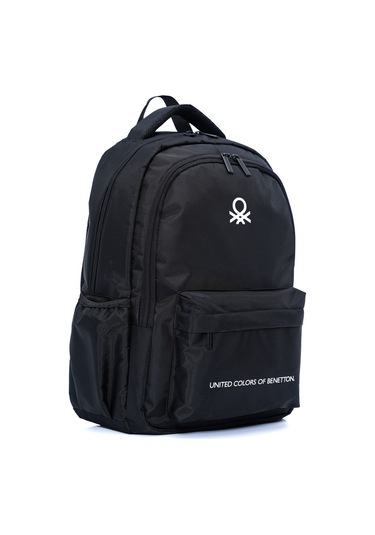 United Colors Of Benetton Unisex Çocuk/yetişkin Okul Günlük Ve Seyahat Sırt Çantası - Siyah - 20965 Çok Renkli