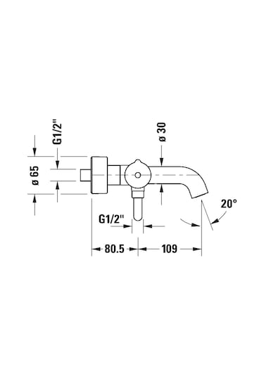 Duravit - C.1 Banyo Bataryası - C15230000010- Krom