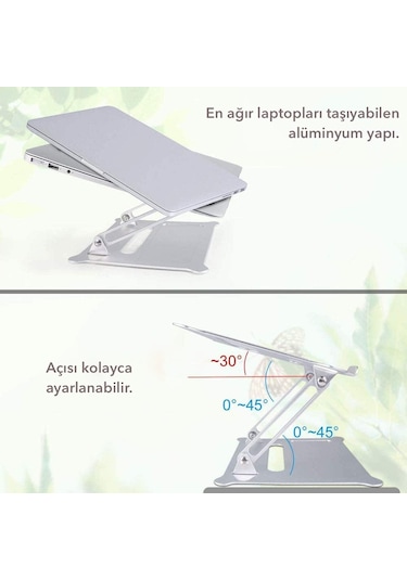 Idock N30 Alüminyum Ergonomik Tam Ayarlı Laptop Bilgisayar Standı