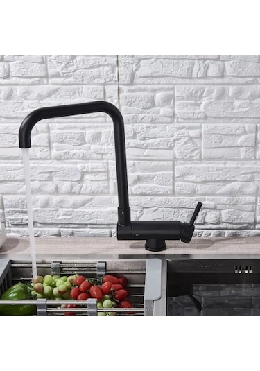 Fause Pencere Önü Katlanır Eviye Bataryası Siyah Kpn101-B