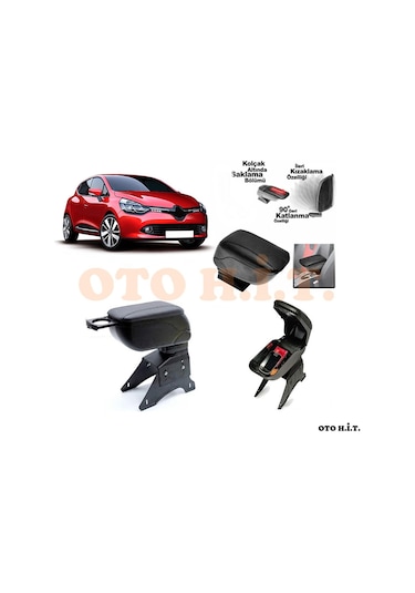 Renault Clio 4 Uyumlu Kol Dayama Ve Kolçak Sürgülü