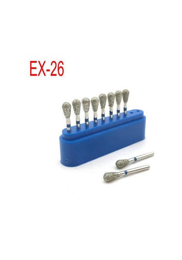 10 Adet/takım 1.6mm Diş Yüksek Hızlı Burs Yüksek Hızlı El Aleti Türbin Elmas Burs Elmas Parlatma Diş Elmas Burs Ex-26