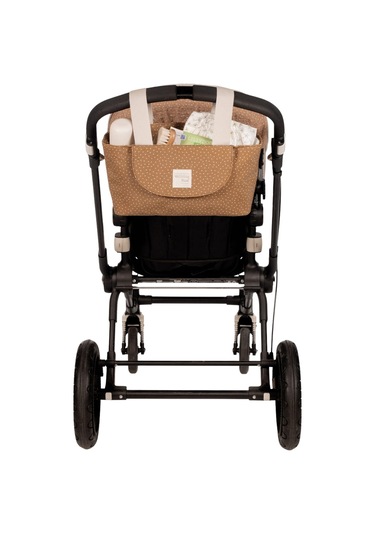 Walking Mum Poppy Bebek Arabası Puantiyeli Organizer Çanta Cinnamon Kahverengi