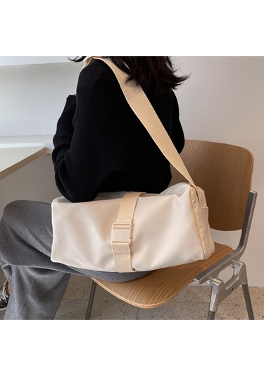 Sones Naylon Su Geçirmez Seyahat Çapraz Askılı Çanta Eğlence Spor Fitness Çantaları Bej