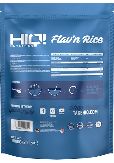 Hıq Flav'n Rice 1000g Unflavored
