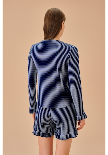 Suwen Elsa Maskülen Şort Takımı Sh25193667b956 Mavi