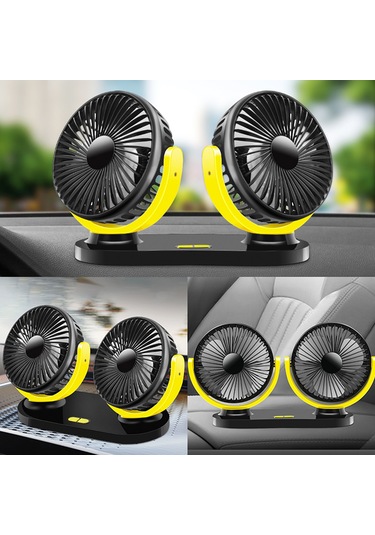 Maiyame 360 Derece Dönebilen Çift Başlı Usb Fan, Taşınabilir Ve Sessiz Çalışma, 3 Hız Modu İle Pratik Kullanım