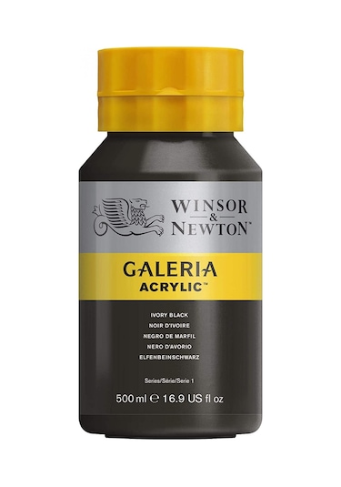 Winsor Newton Galeria Akrilik Boya 500Ml - Ivory Black 311