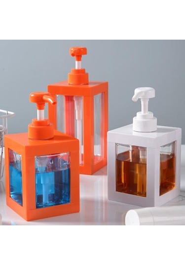 Preslenmiş Losyon Şişeleri Kare Duş Jeli Dağıtım Şişeleri Sabun Duş Jeli Banyo İçin Boş Saklama Şişesi Siyah