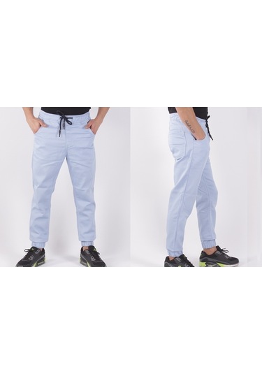 Black Steel Bel Ve Paça Lastikli Pantolon-1000