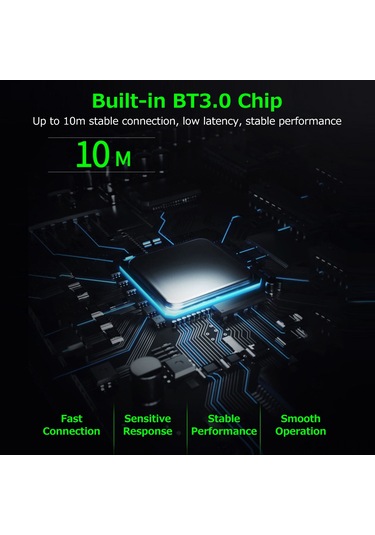 Lemestar 10.1 İnç Kablosuz Bluetooth Klavye - İnce Tasarım, 7 Renkli Aydınlatma, 3 Sistem Uyumlu