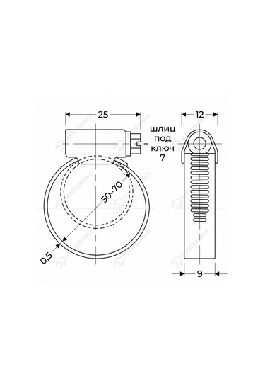 Masterprof Hortum Ve Borular İçin Metalli Sıkma Kelebeği 50-70 Mm 170952958