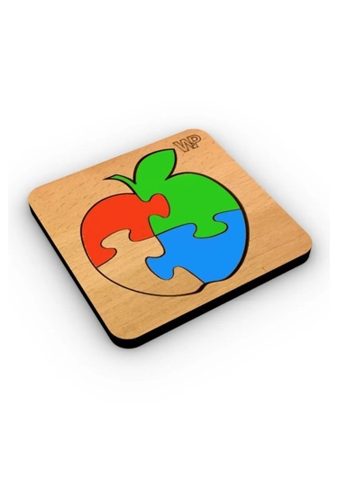 Plywood Ahşap Boyanabilir Çocuklar Puzzle 4mm Armut Boya Setli