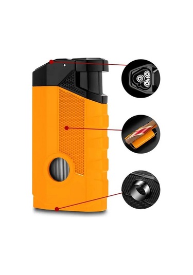 Cohiba Ccm0649 3 Jet Torch Puro Çakmağı Sarı