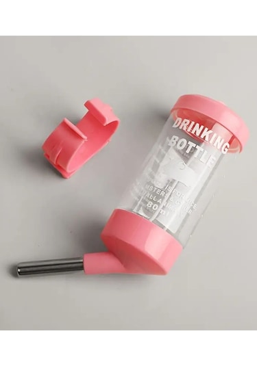Damlatmayan Hamster Ve Tavşan Suluğu 80 Ml Pembe