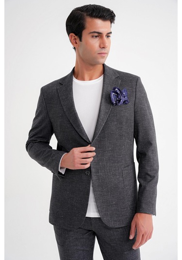 C 701 Ceket Regular Fit Siyah-1 Siyah