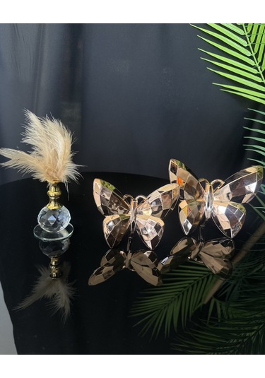 Orion Dekoratif Gold Kelebek Ve Tüylük Bronz