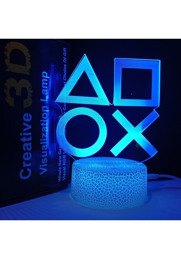 Yaratıcı Hediye Oyun Odası Dekorasyonu Gece Lambası Çatlak Modeli Çatlak Taban Ox Çatlak Taban Ox Çok Renkli