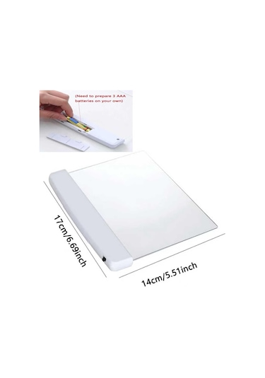 6.7 5.7in Çok Fonksiyonlu Led Düz Panel Gece Görme Okuma Lambası, Geceleri Açık Kitap Sayfası Işığı, Geceleri Yatak Okumak İçin Düz Kitap Işığı Siyah Siyah