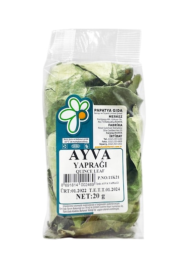 Papatya Gıda Ayva Yaprağı 20 G