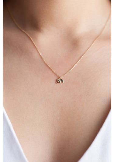 14 Ayar Altın Fil Kolye 42 Cm