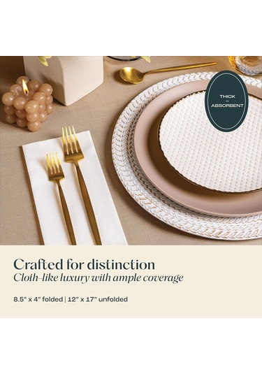 Mufunye Parti Ve Etkinlikler İçin Lüks Tek Kullanımlık Peçete - 100 Adet, 30x43cm Diğer