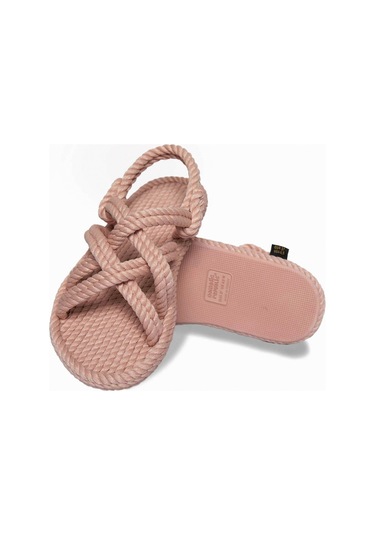 Nomadic Republic Bod.0060.k.t Bodrum Kauçuk Tabanlı Kadın Sandalet Pembe Pembe