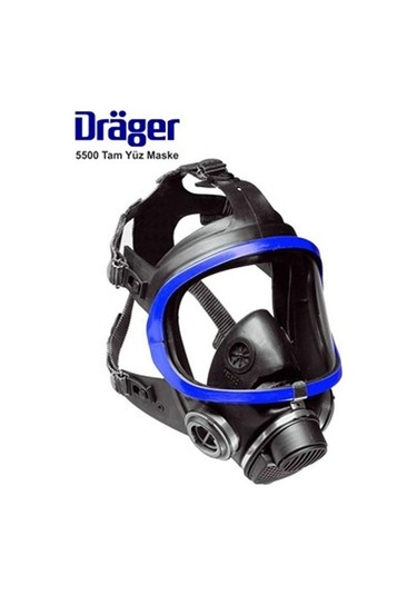 Drager X-Plore 5500 Epdm/Pc Tam Yüz Maskesi Mavi Renk