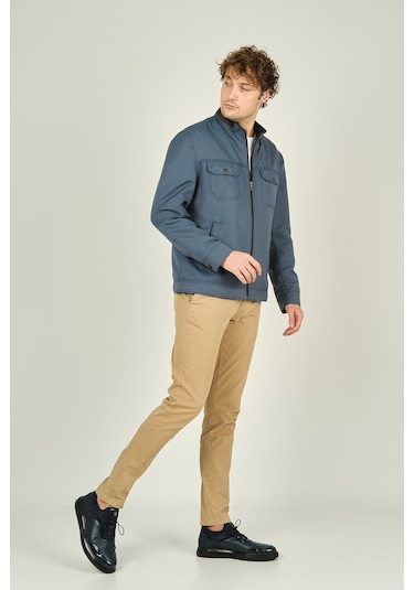Lucas Erkek Hakim Yaka Cep Detaylı Mevsimlik Spor Mont 2734 Indigo Indigo İndigo