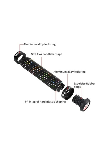 Novahub 2 Adet Yumuşak Bisiklet Gidon Tutacakları Kaymaz Şok Emici Kauçuk Tutacaklar Bisiklet Gidonu