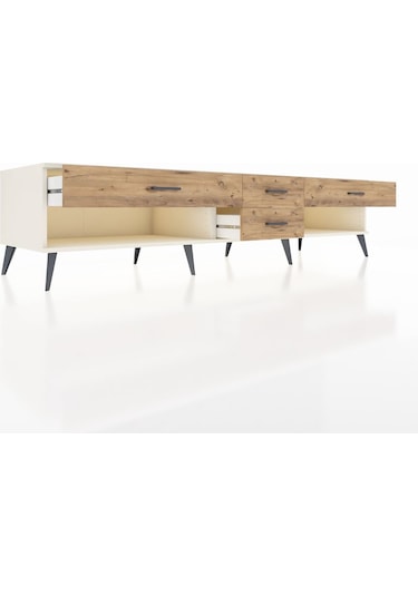 Kronos Tv Ünitesi 4 Çekmeceli 220x59x51 Aytaşı-antrasit/çam Antrasıt/atlas Çam - Aytası