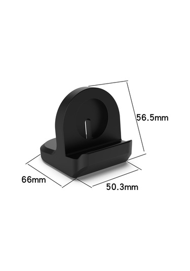 Samsung Galaxy Uyumlu Watch6 / Watch6 Classic / Watch5 / Watch5 Pro İçin Junsunmay Silikon Şarj Standı Kaymaz Taban Siyah