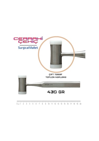 Leobone Surgical Mallet Hammer & Cerrahi Çekiç 430 G