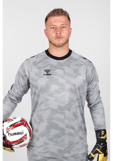 Hummel Line Kaleci Tek Üst Forma Gri