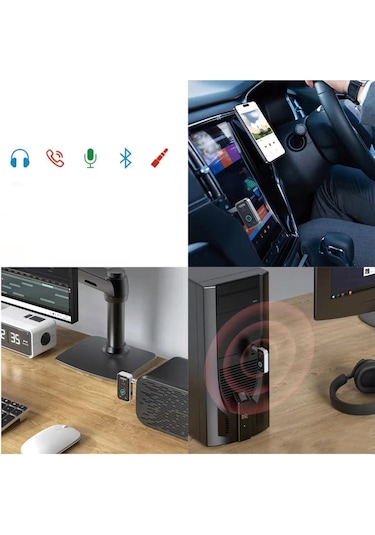 Go - Des GD-BT206 Kablosuz Ses Alıcı Aux Girişli Bluetooth Receiver Bluetooth Adaptör V5.3