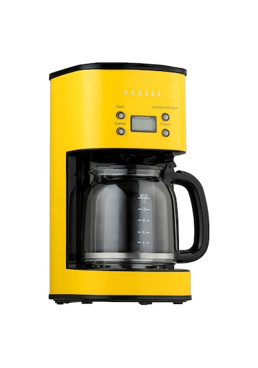 Vestel Retro Sarı Filtre Kahve Makinesi
