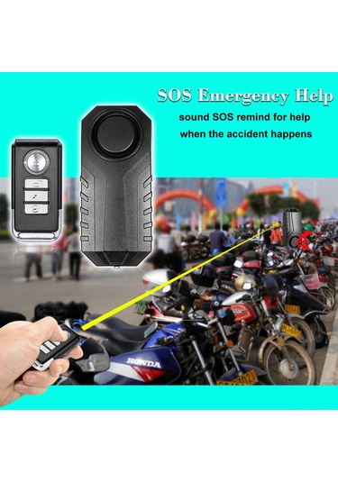 Aubyhe Bisiklet Ve Kapılar İçin Kablosuz Titreşimli Alarm Sistemi - Ks-sf22r Modeli, 113db Ses, 7 Hassasiyet Seviyesi, Ip55 Su Geçirmez